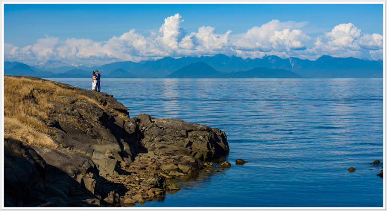 Dragons Lodge gabriola island wedding bride groom