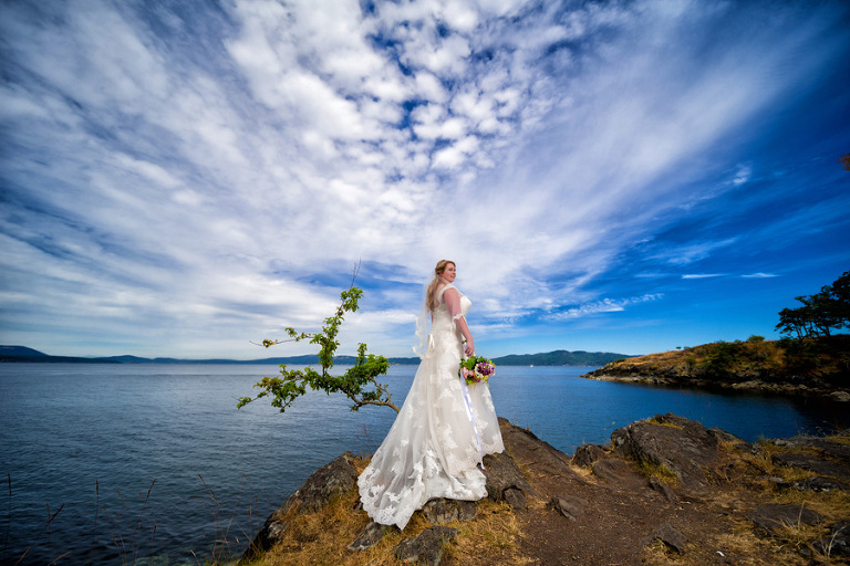Saltspring Island Wedding bride 1