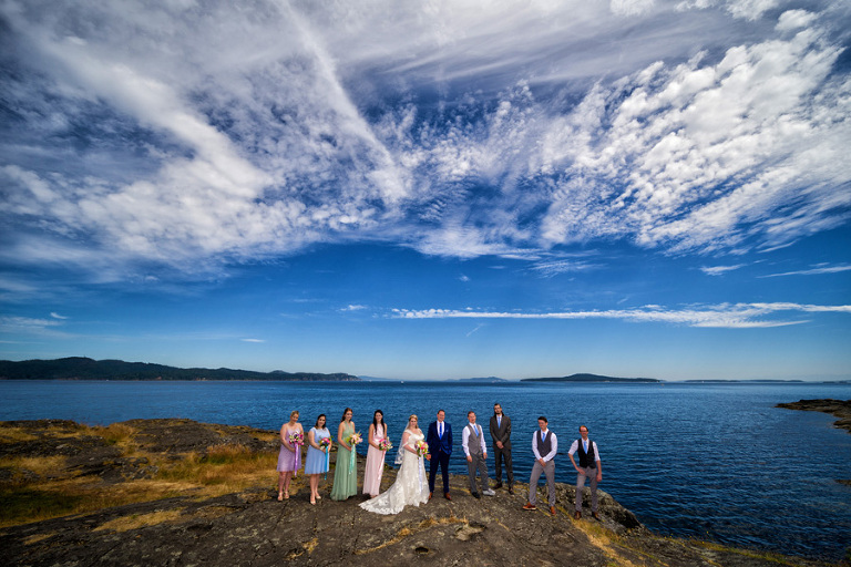 Saltspring Island Wedding party
