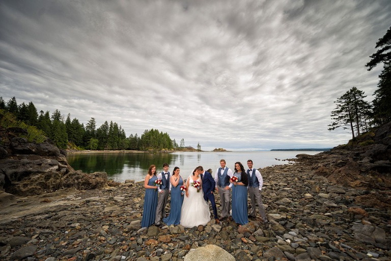 Quadra Island wedding bride groom 2