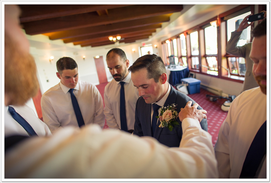 A quick prayer before the ceremony