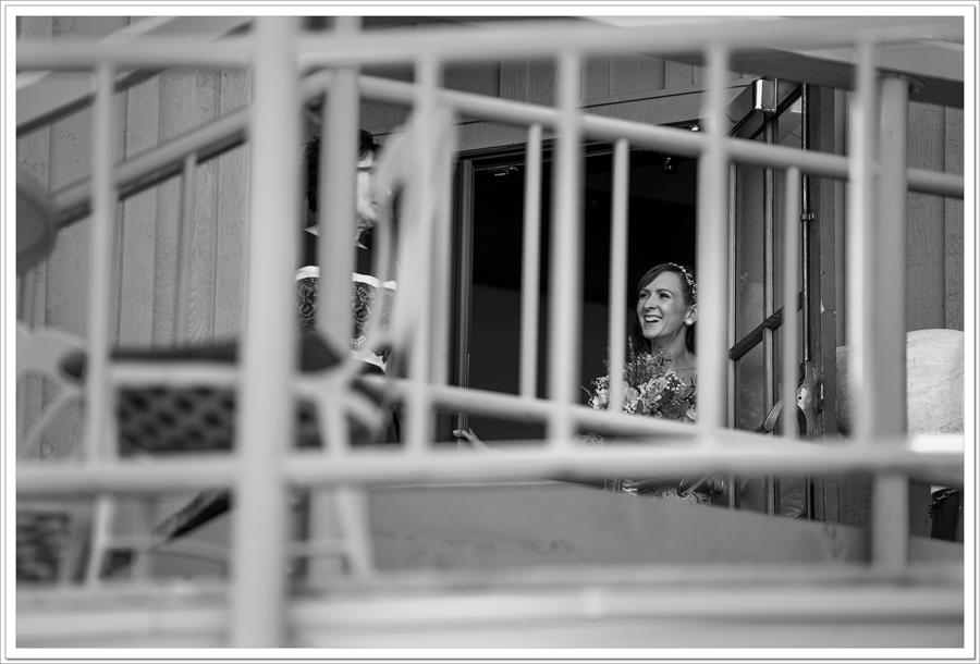 Kerry waits for her walk down the isle.