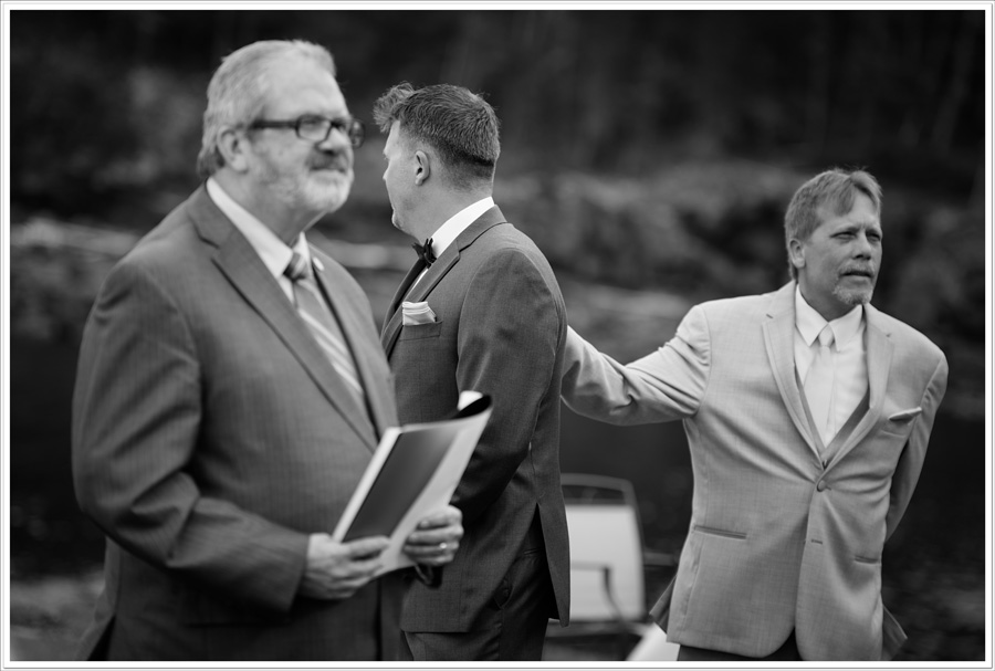 Matthew is overwhelmed and has to look away as his bride approached down the isle.